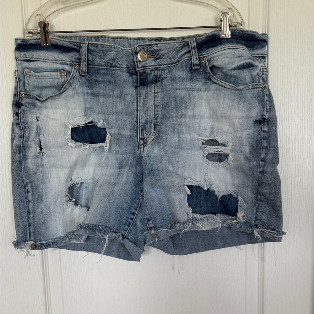 Maurices Distressed Blue Jean Shorts